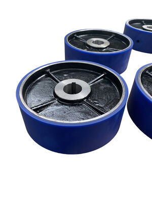 Multi Color PU Coated Wheels For AGV Systems , Heavy Duty Machinery Wheels