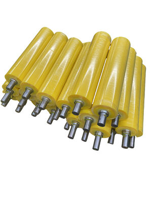 Oil Resistant PU Coated Roller Industrial Polyurethane Rollers Custom Color Size