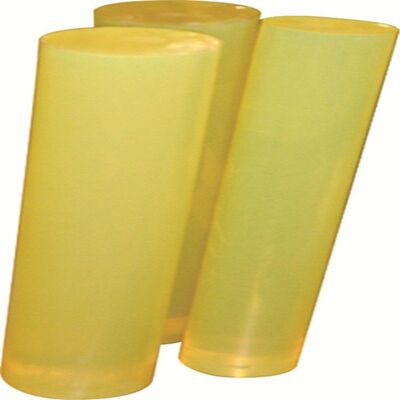65-95 A Hardness Polyurethane PU Rod Round Bar Solid Yellow Color