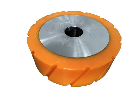 Customized Orange Polyurethane Coated Wheels Apply To Trucks Or Machinery