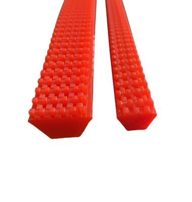 Red Color Polyurethane PU Super Grip Belt Hardness 90A Cusotm Length