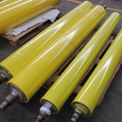 Multi Color Polyurethane PU Coated Roller 90 A Shore Hardness Wear Resistance Custom