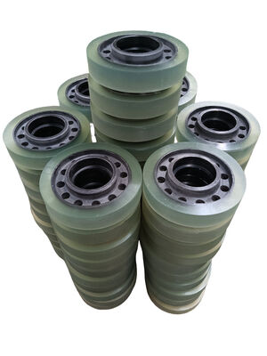 Multi Color PU Coated Wheels For AGV Systems , Heavy Duty Machinery Wheels