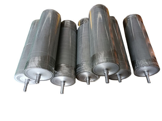 Custom Polyurethane Rollers 95 A Shore Hardness Polyurethane Coated Roller Anti Wear