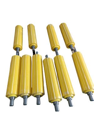 Custom Polyurethane Rollers 95 A Shore Hardness Polyurethane Coated Roller Anti Wear