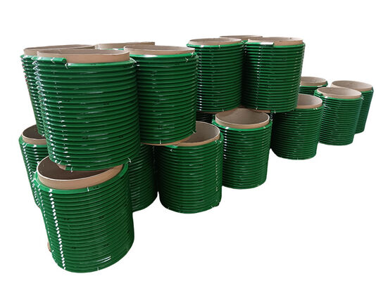 Green Color Polyurethane PU Ridge Top Belt Pentagon Belting 90 Shore A Hardness