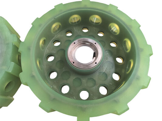 Heavy Load Polyurethane PU Coated Wheels 95 A Shore Hardness For Equipment