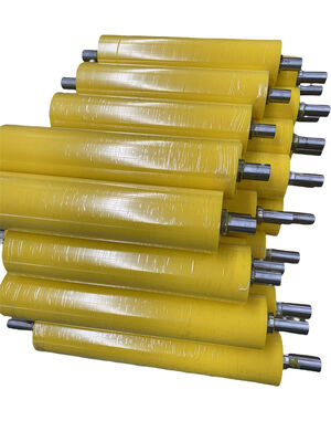 Oil Resistant PU Coated Roller Industrial Polyurethane Rollers Custom Color Size