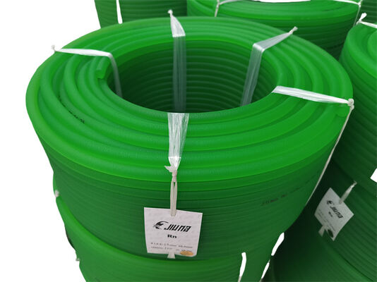 Custom Rough Round Polyurethane Belt Anti Static 88 A Hardness Green Color