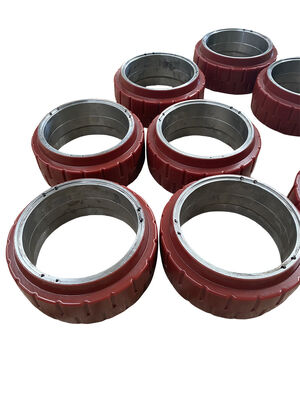 OEM Industrial PU Coated Wheels Heavy Duty Polyurethane Wheels 75-90A Shore