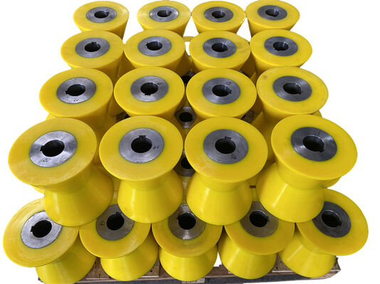 Customized Heavy Duty PU Coated Roller with 75-90A Shore Hardness for Industrial Applications