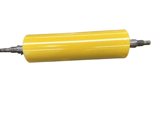 Heavy Duty PU Coated Roller with 95 A Shore Hardness for Corrosion Resistant Material Handling Forklift Applications
