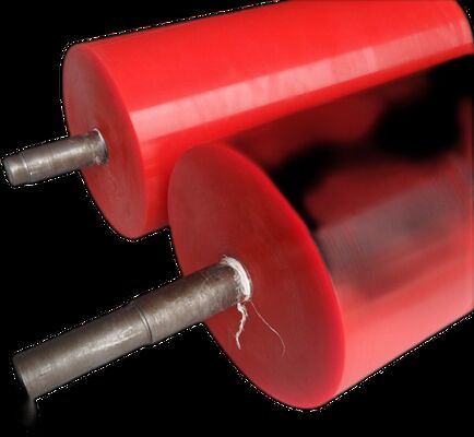 75-90A Shore Hardness Wear Resistant PU Coated Roller for Material Handling Forklift Applications