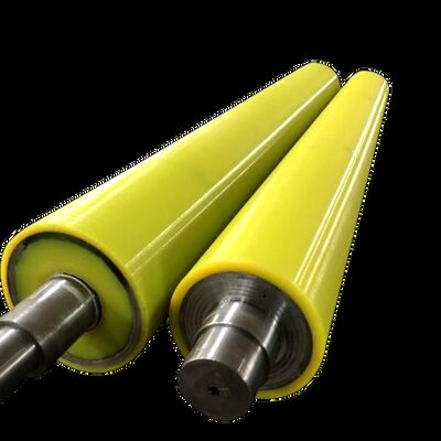 Heavy Duty PU Coated Roller with 75-90A Shore Hardness for Material Handling Forklift