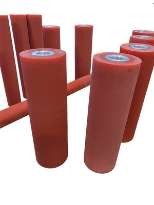Customized PU Coated Roller with 95 A Shore Hardness for Material Handling Forklift Industrial Polyurethane Rollers