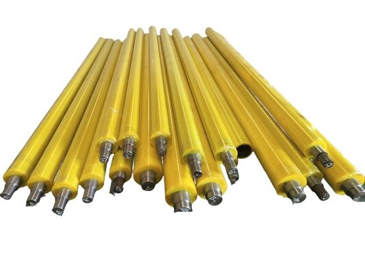 Heavy Duty PU Coated Roller with 75-90A Shore Hardness for Material Handling Forklift