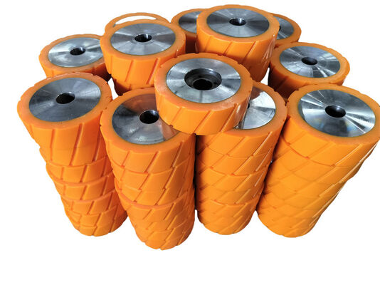 Customized Orange Polyurethane Coated Wheels Apply To Trucks Or Machinery