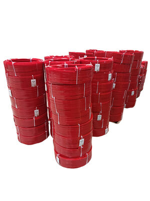 Red Color Polyurethane V-Belt 88 A Shore Hardness For Mechanical Transmission