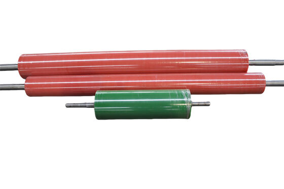 Heavy Duty PU Coated Roller with 75-90A Shore Hardness for Material Handling Forklift